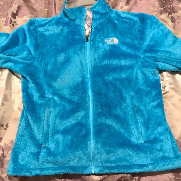 The North Face Jackets & Blazers - The north face light blue fuzzy fleece jacket